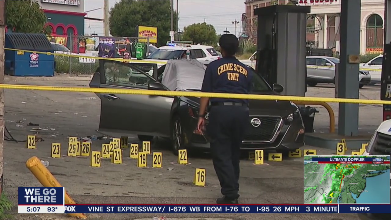 Man killed, teen hurt in ambush shooting of car at Philadelphia gas station, police say