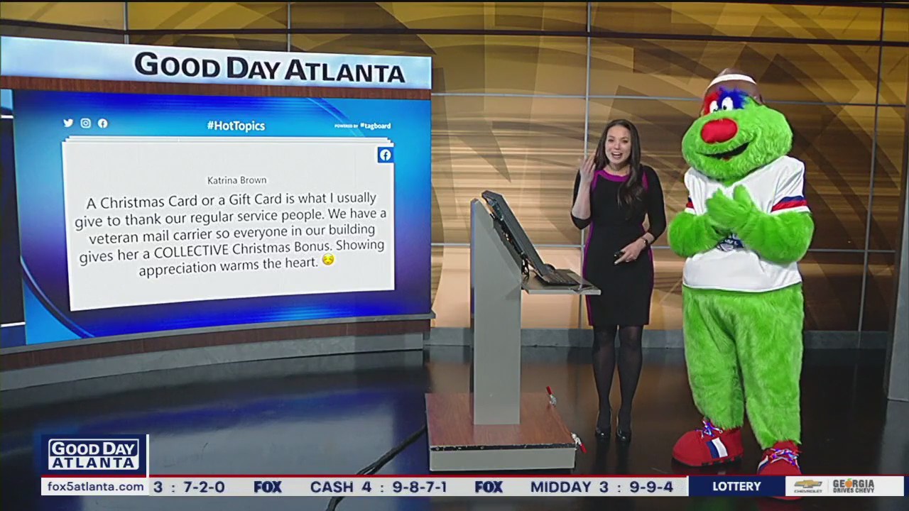 Chick-fil-A Peach Bowl mascot Huddles gives his take on the Hot Topic