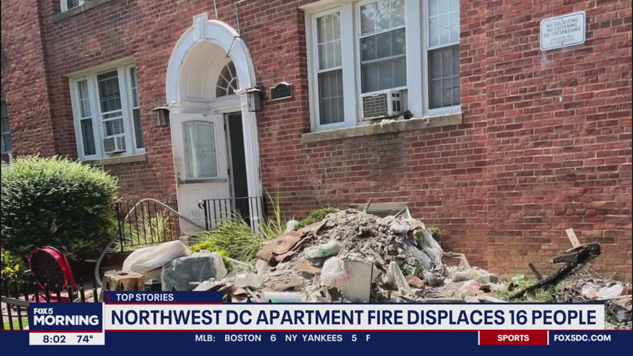 16 residents, including children, displaced in DC apartment fire