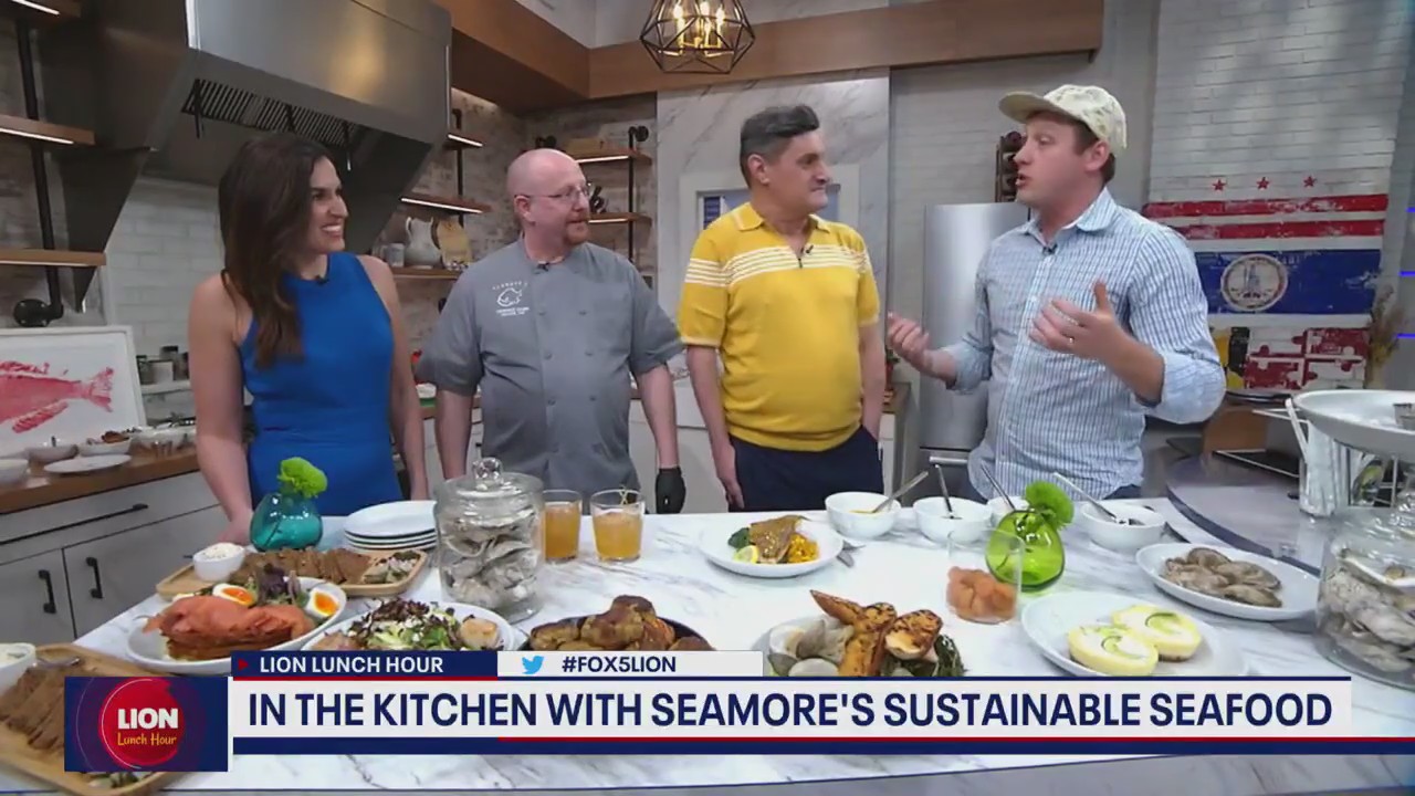 Learning about the menu at Seamore's Sustainable Seafood