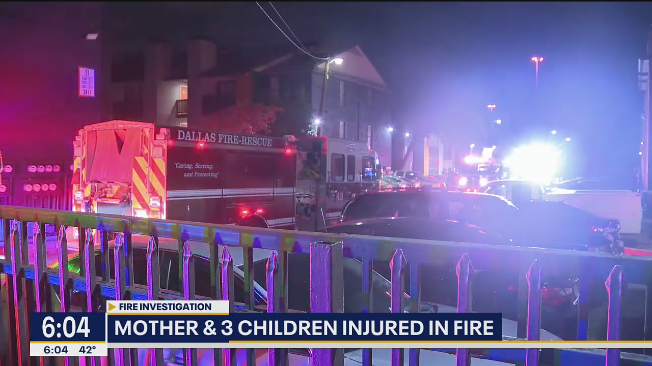 Mother and 3 children injured in Dallas apartment fire