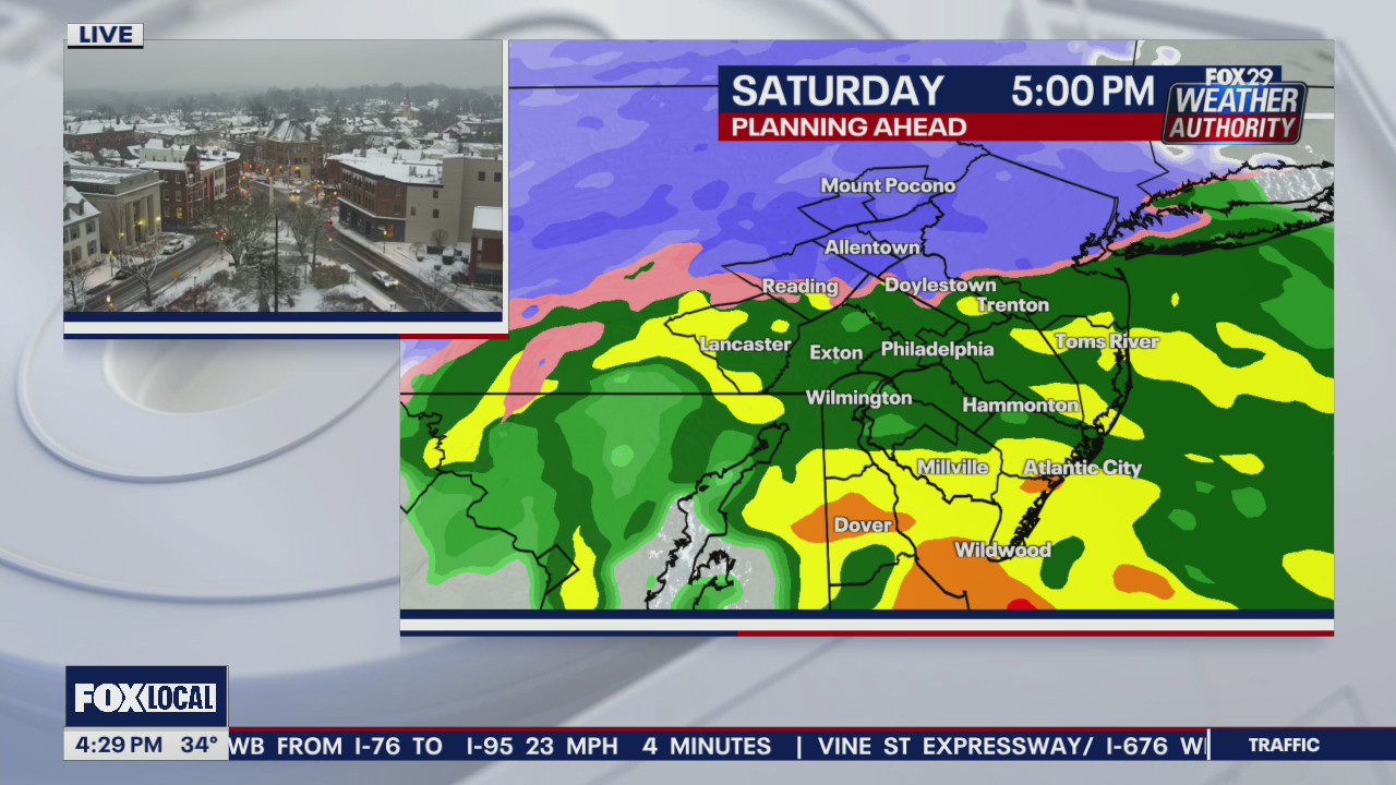 FOX 29 Weather Authority: 4:30 p.m. Saturday update