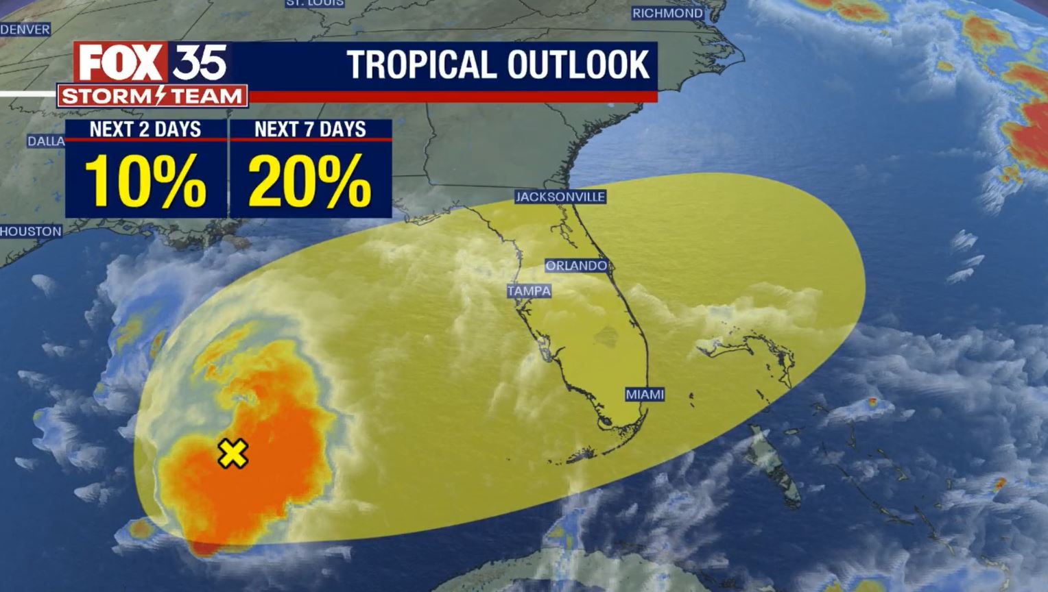 New system being watched in the Gulf of Mexico