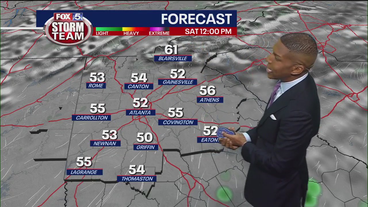 Friday evening forecast