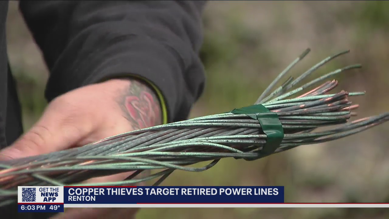 Copper thieves target retired power lines in Renton