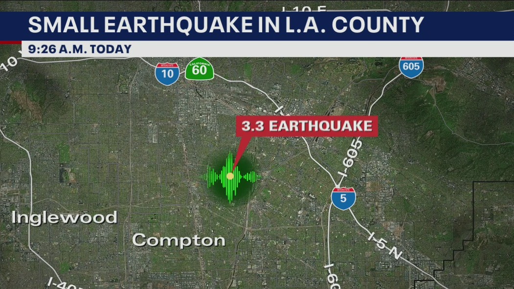 3.3 magnitude earthquake hits near Cudahy Tuesday