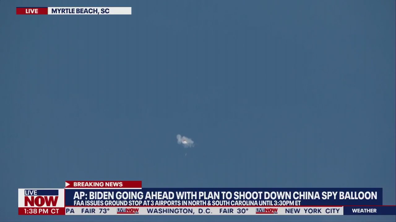 The moment the Chinese spy balloon was shot down, ordered by President Biden