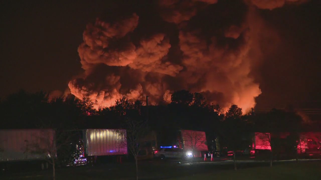 Massive, raging fire threatening nursery in Osceola County