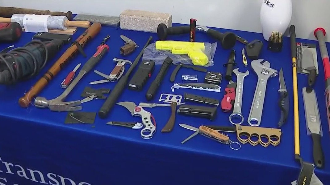 TSA shows off weapons found in carry-on luggage at Orlando airport