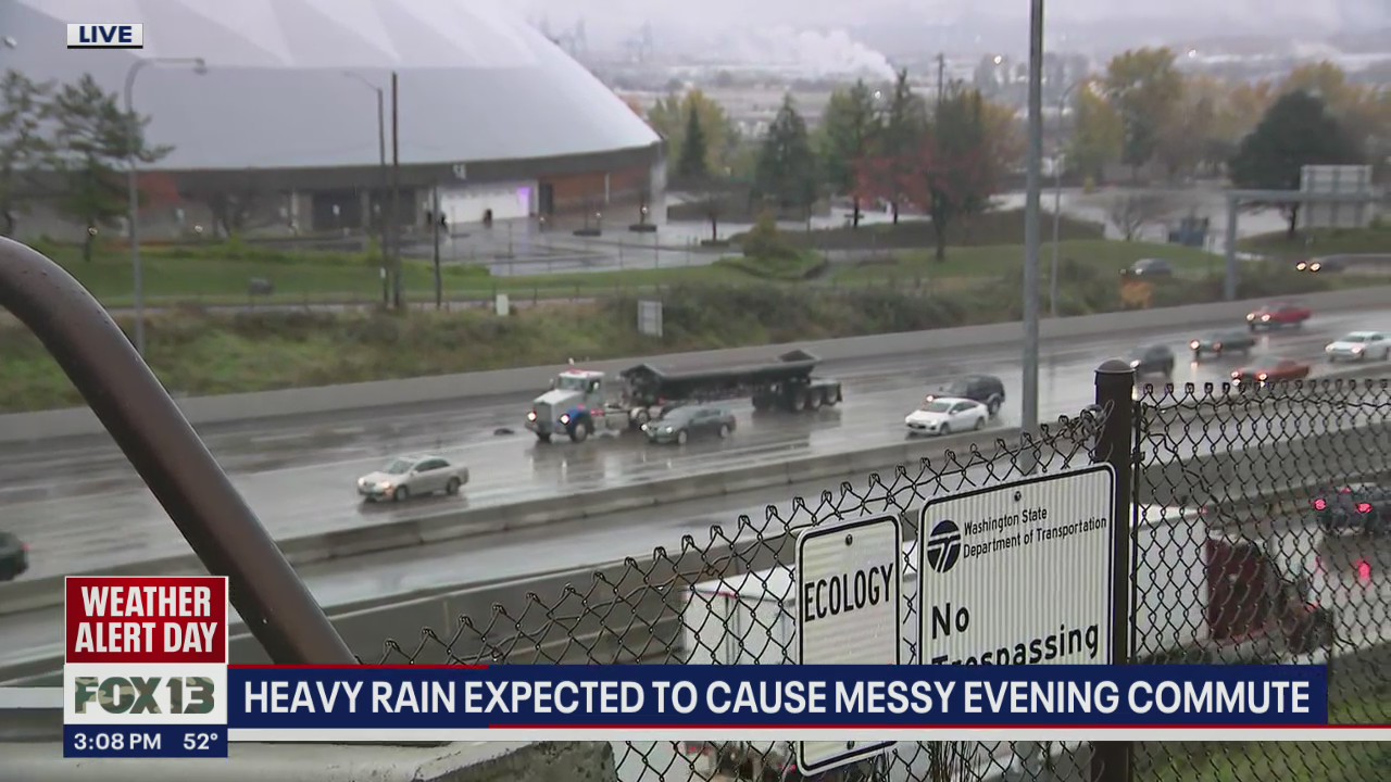 Heavy rain expected to cause messy evening commute