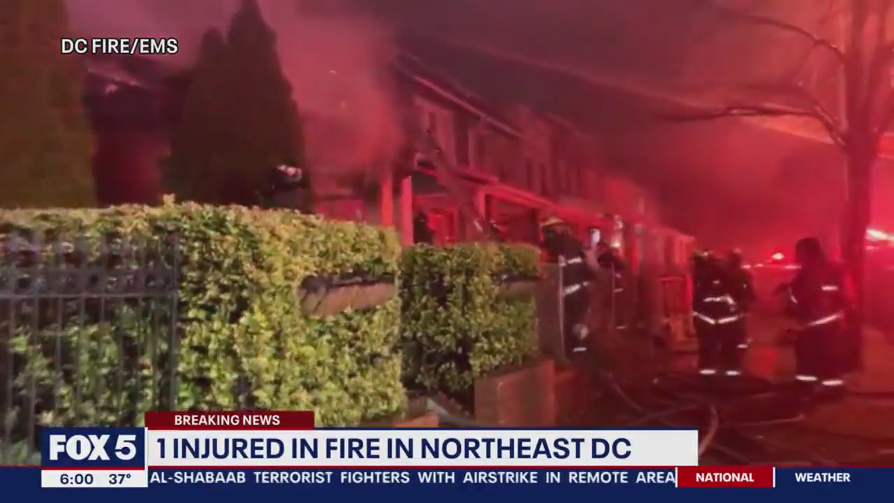 4 adults, 2 children displaced after fire in northeast DC