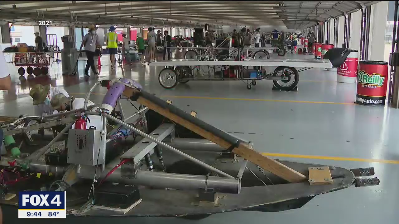 Students compete in solar car challenge at Texas Motor Speedway
