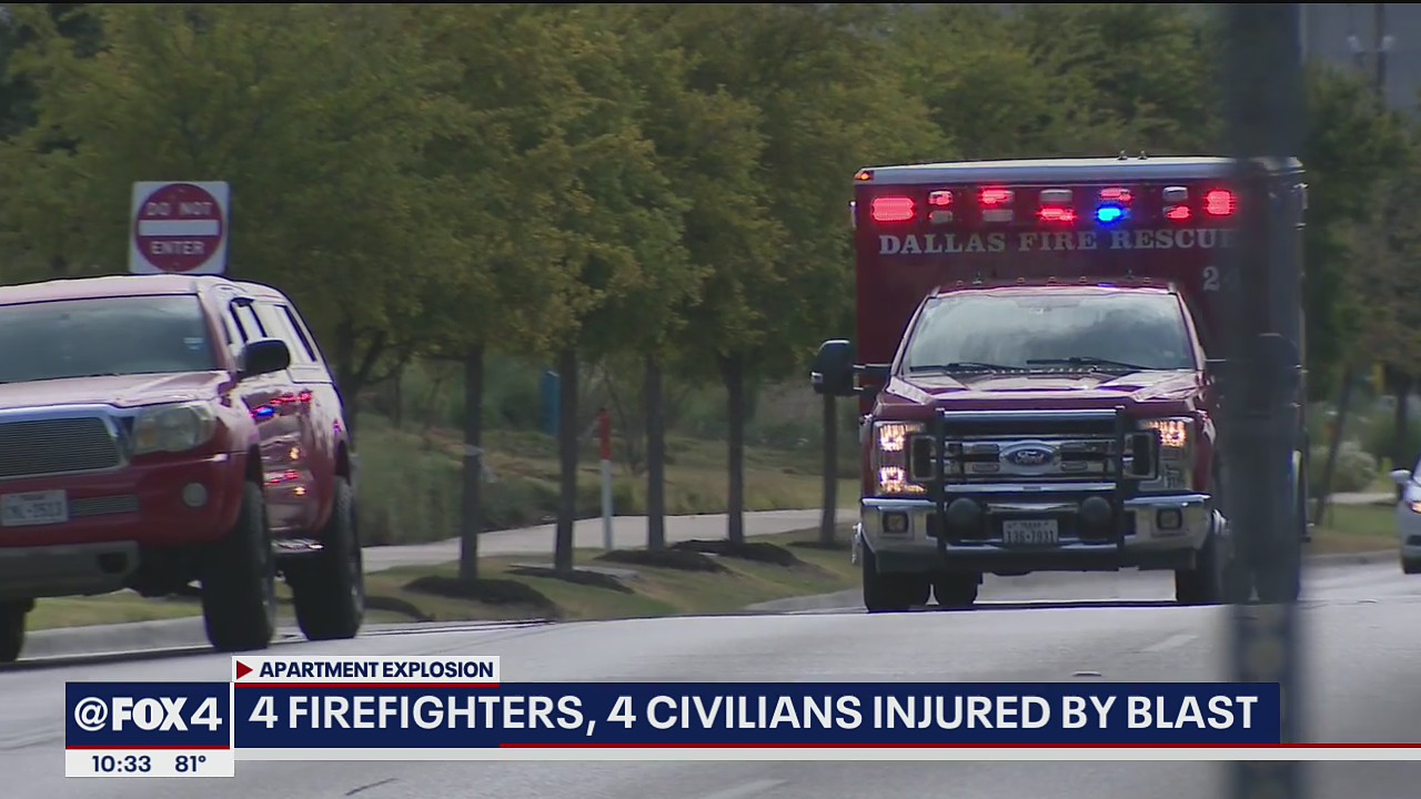 4 firefighters, 4 civilians injured in explosion