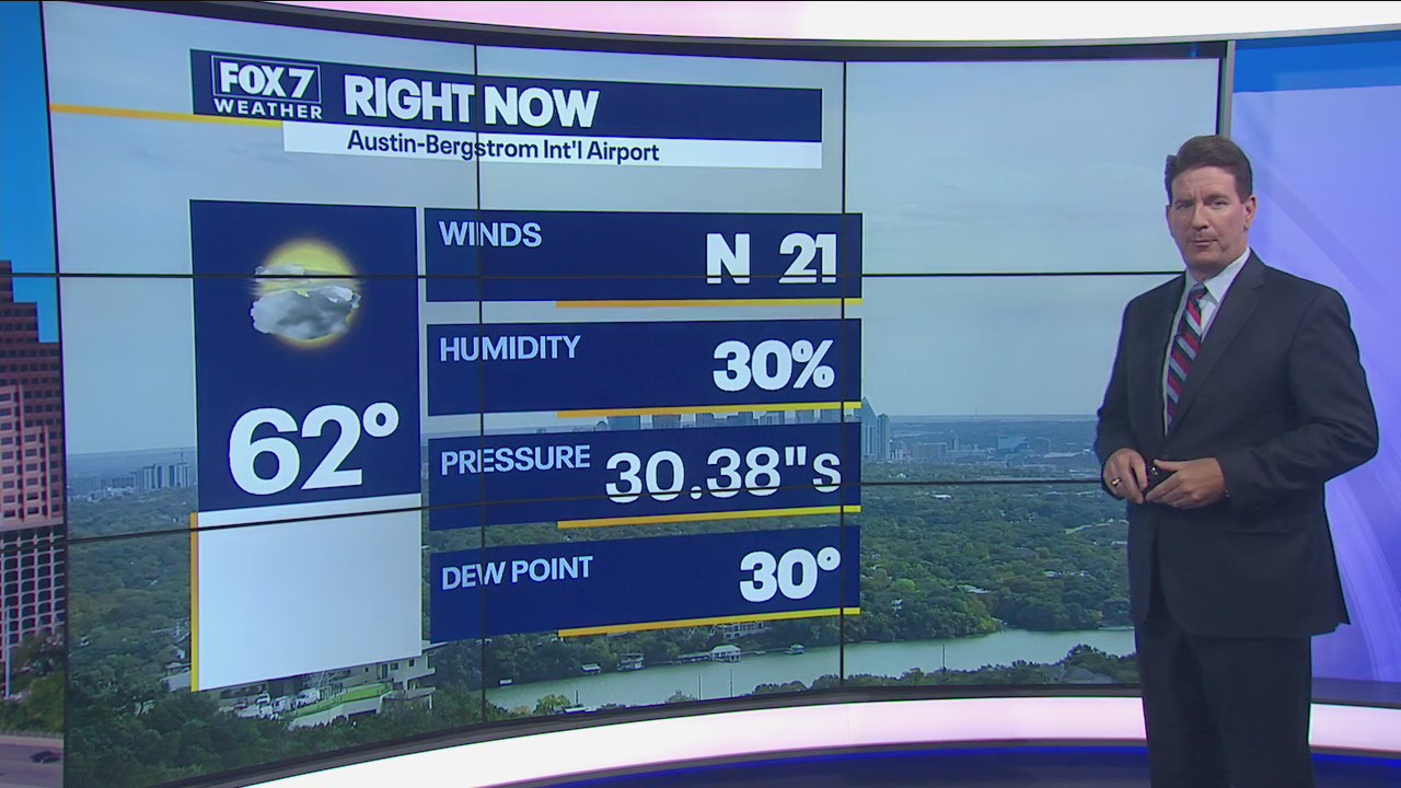 Noon weather forecast for November 18, 2021