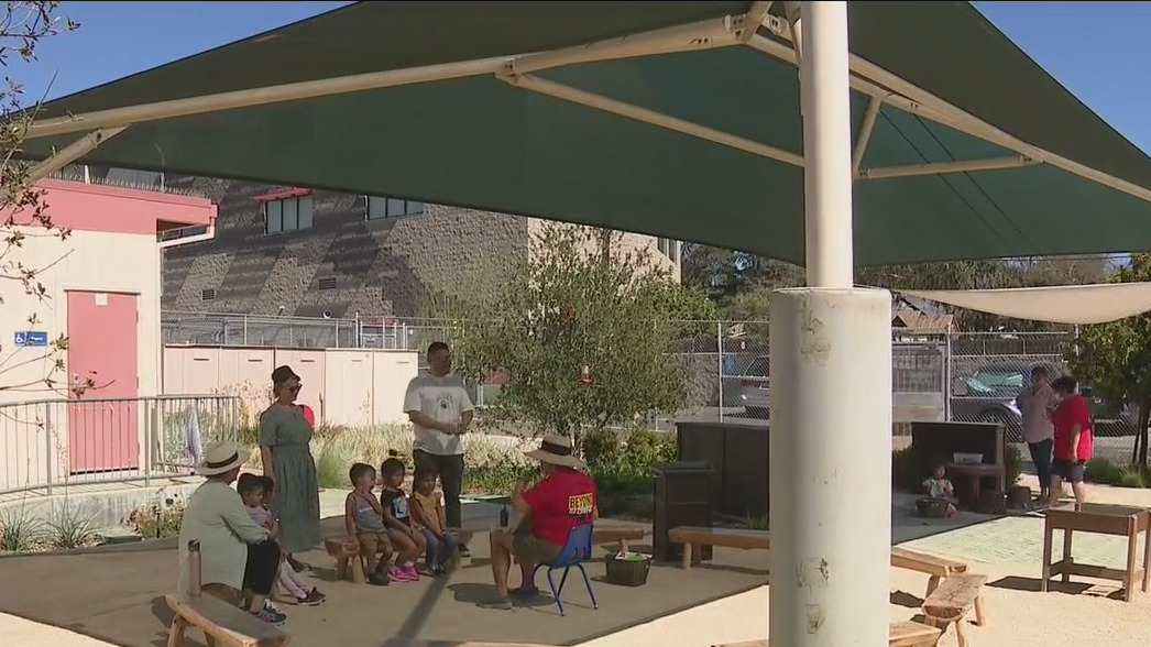 Modern playground helps LAUSD students keep cool during heat wave