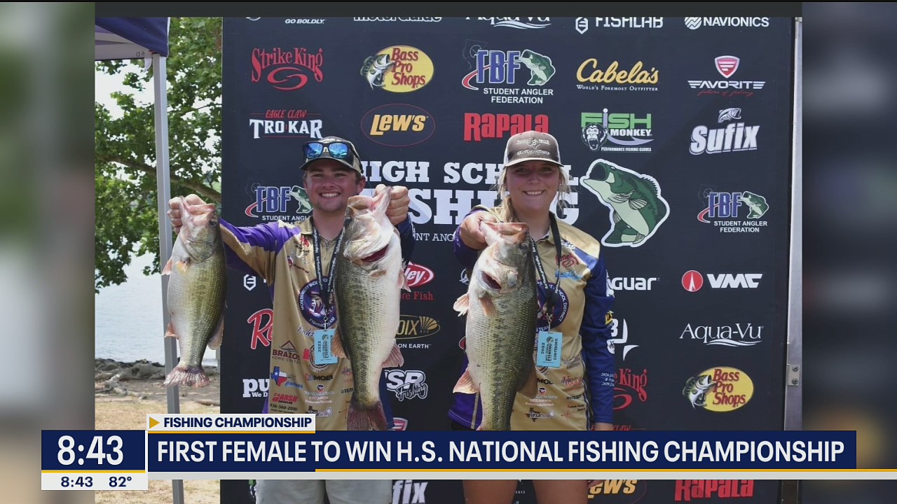 Texas teen is first female to win fishing championship