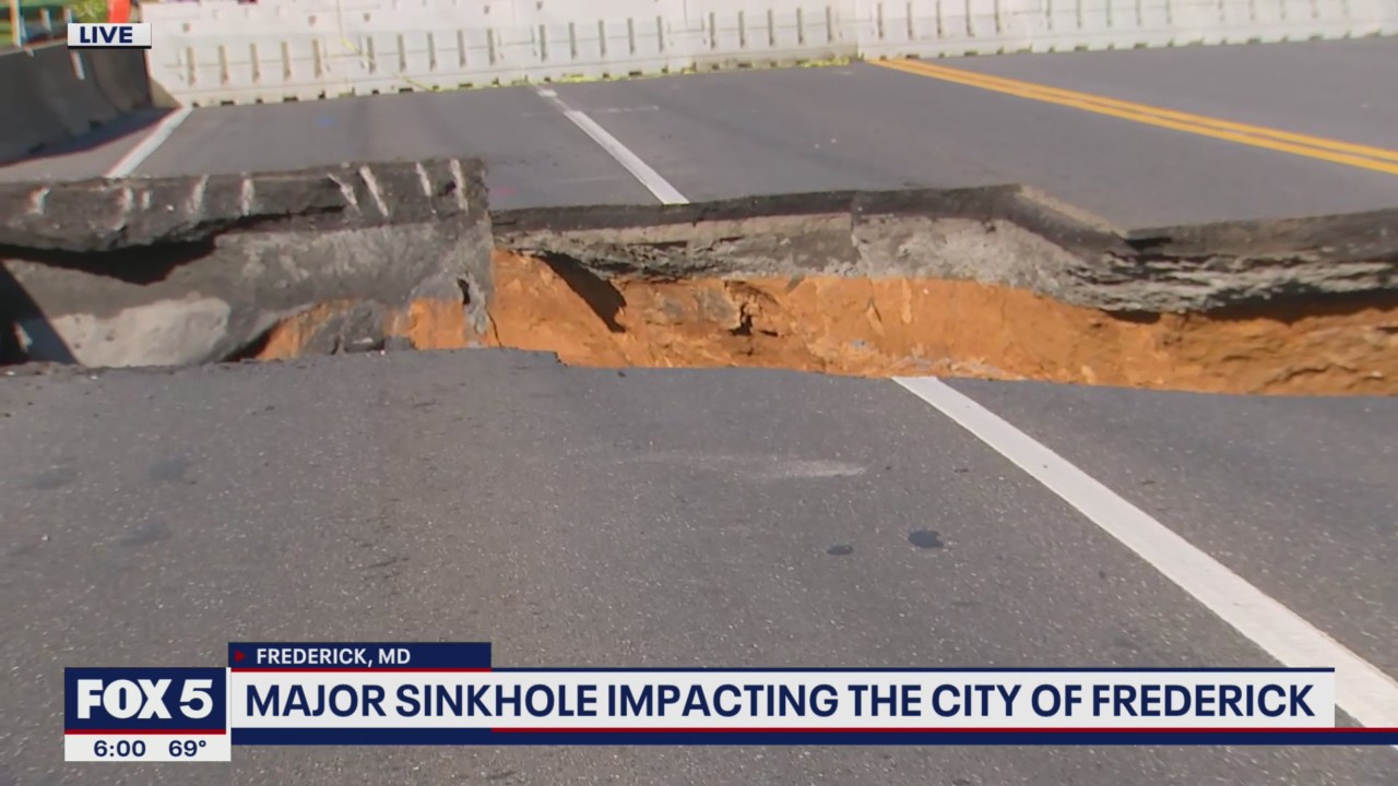 Major sinkhole impacting the City of Frederick