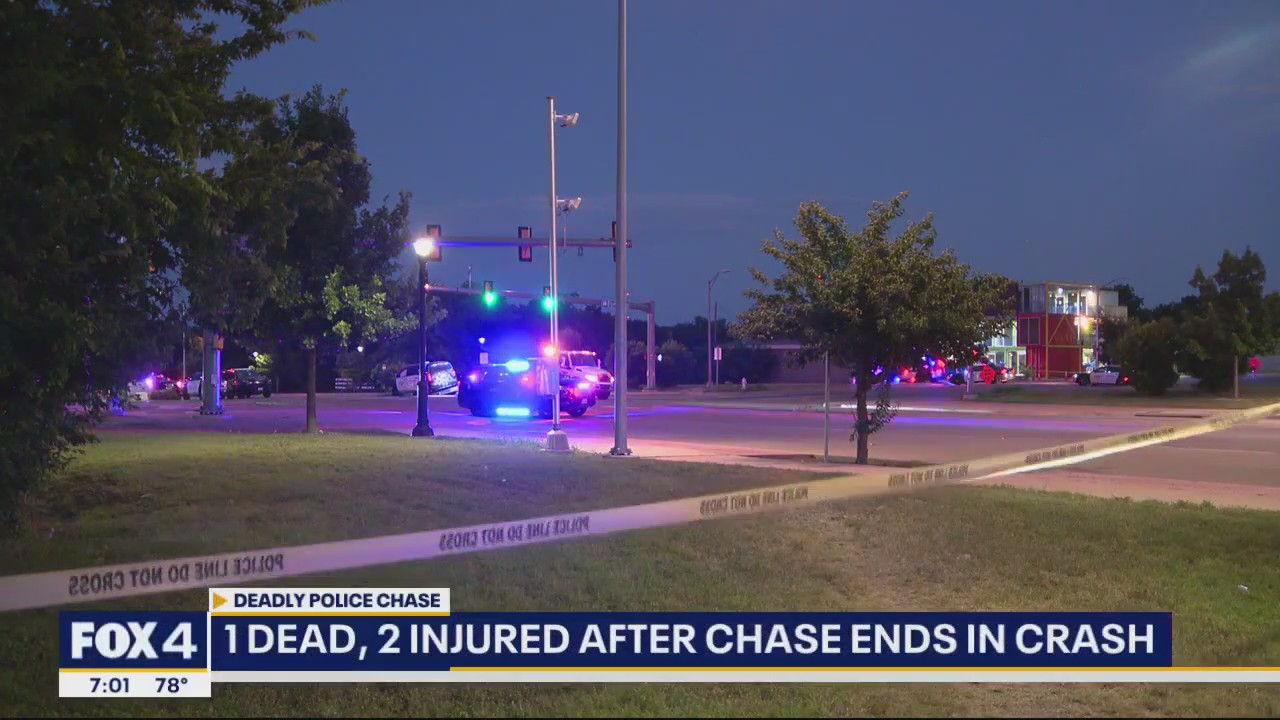 1 dead, 2 injured after Fort Worth chase ends in crash