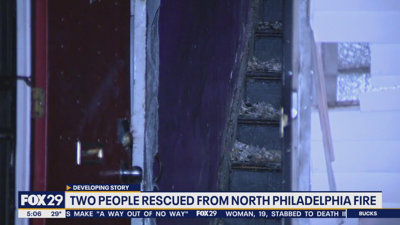 Two people rescued from North Philadelphia fire