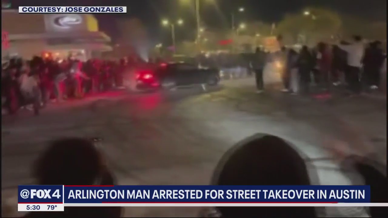 Arlington man who did donuts during Austin street takeover, led police on chase charged