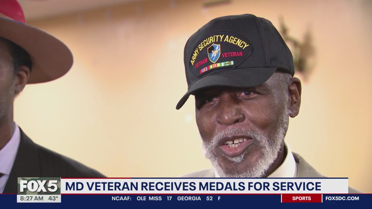 Maryland veteran awarded medals for service more than 50 years later