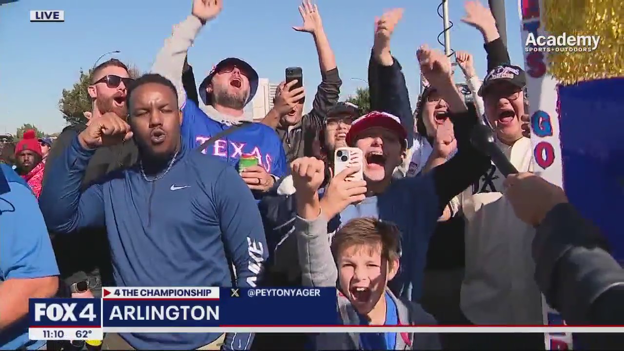 Rangers fans line the route for championship parade