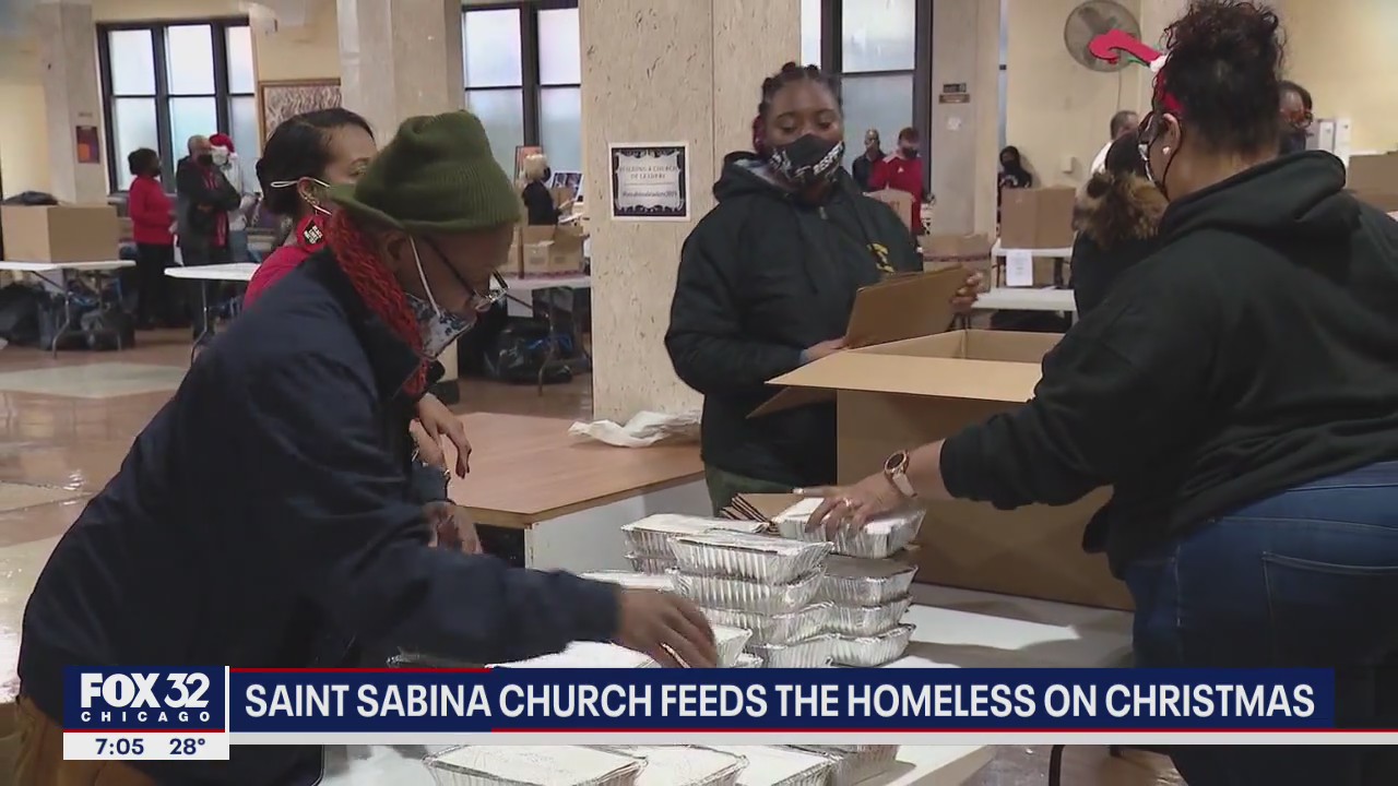 Saint Sabina Church feeds the homeless on Christmas