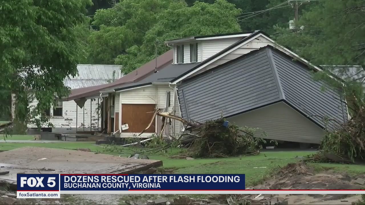 Dozens rescued during Virginia flash flooding