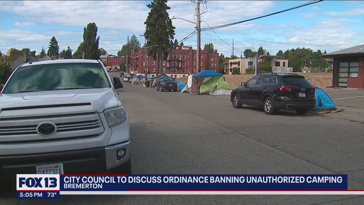 Bremerton to discuss ordinance to ban unauthorized camping