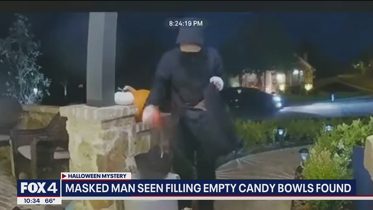 Mysterious man spotted dumping Halloween candy into bowls in McKinney