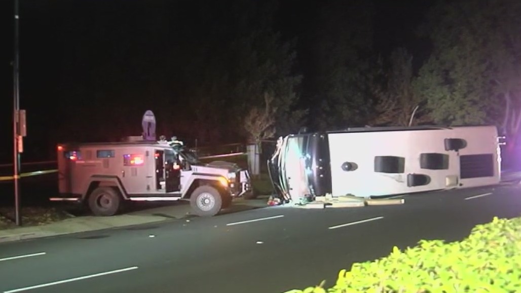 Stolen motorhome crashes in front of San Ramon City Hall