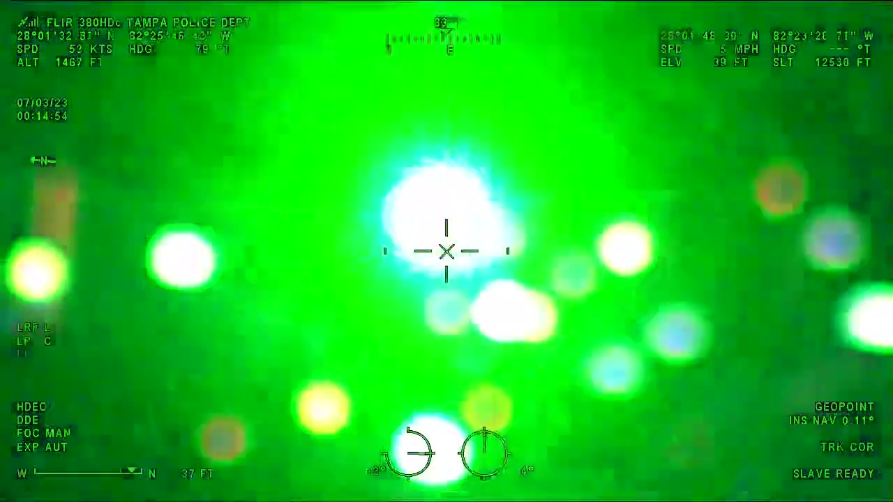 Tamp man arrested after hitting helicopter pilots with green laser