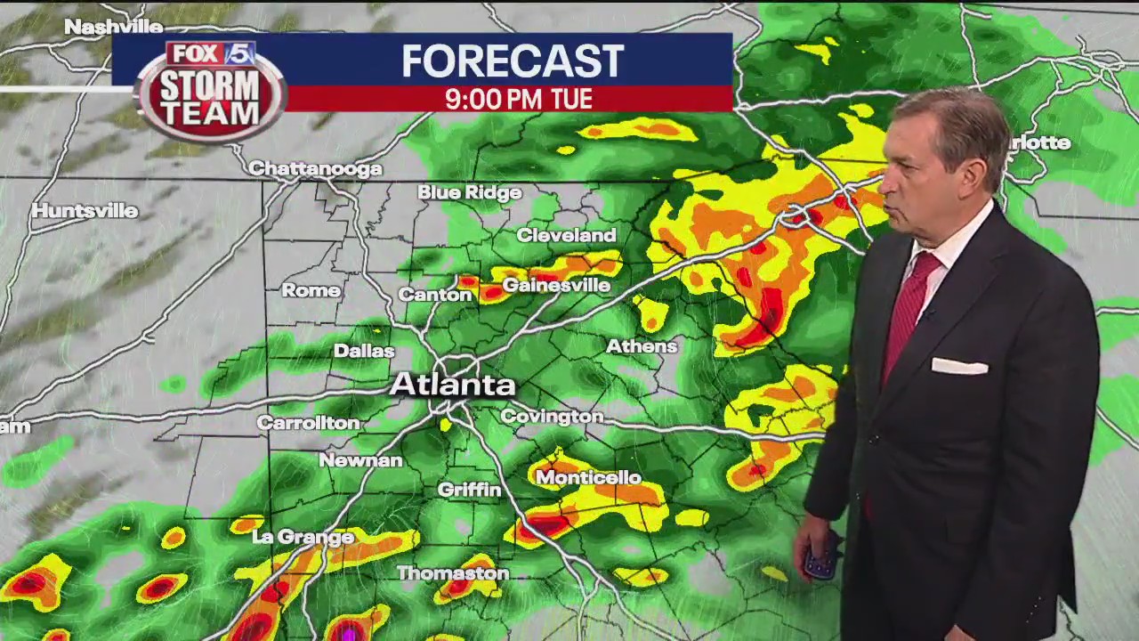 Tuesday early evening forecast