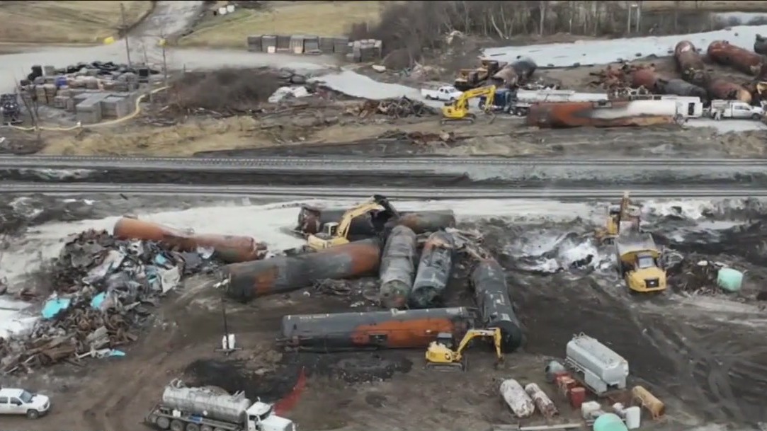 The very latest on the Ohio chemical train derailment