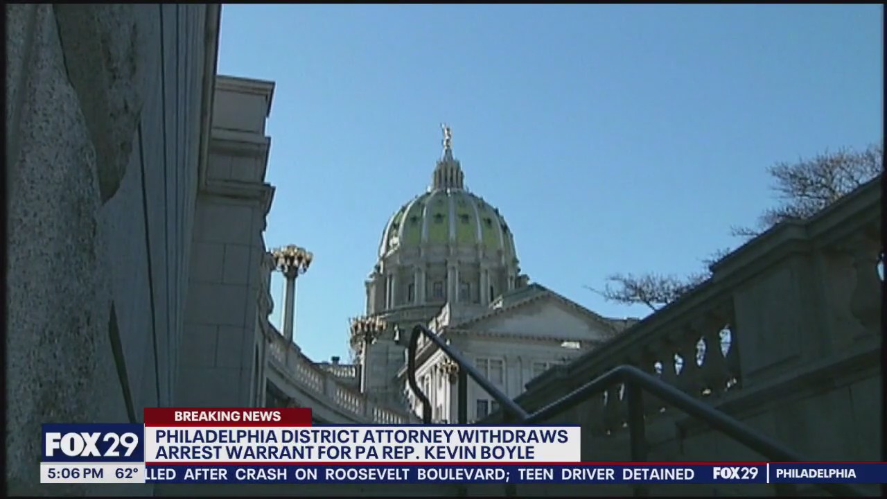 Philly DA withdraws arrest warrant for Pa. Rep. Kevin Boyle