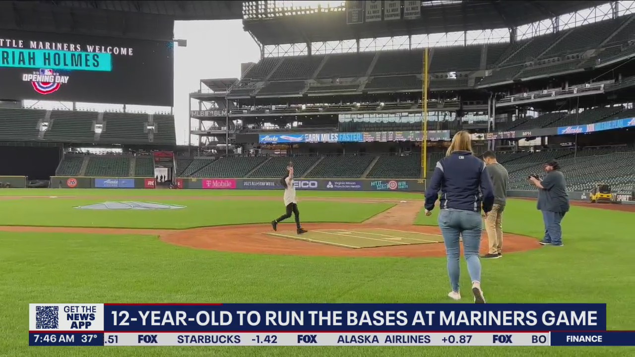 12-year-old will run the bases in a Make-A-Wish® tradition at the Mariners' home opener Friday