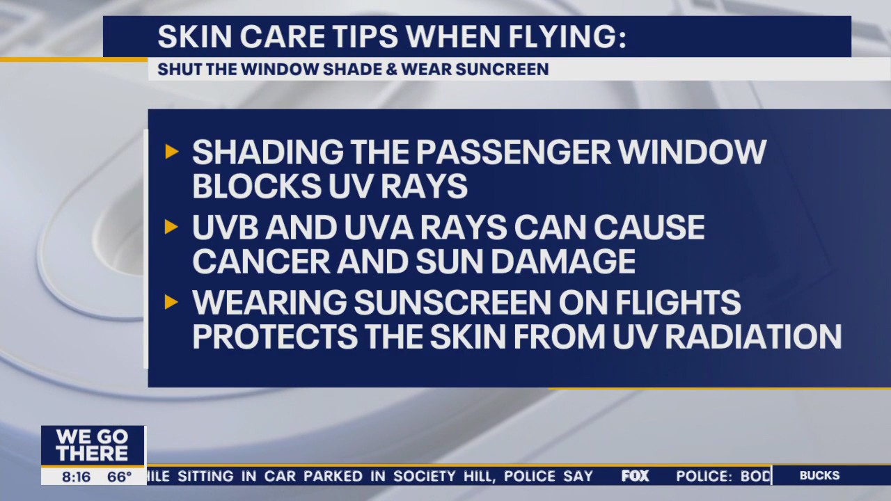 Skin care tips when flying