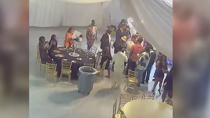 Chaos erupts when gunshots ring out at party