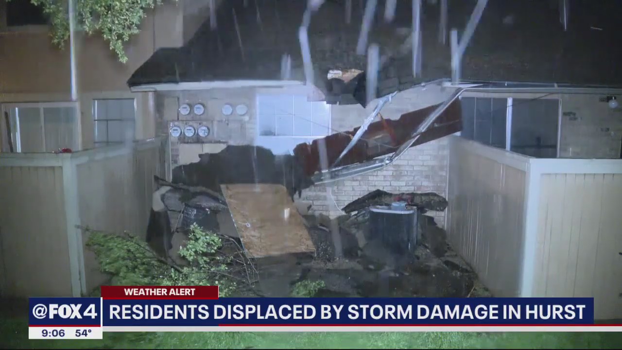 Residents displaced by storm damage in Hurst