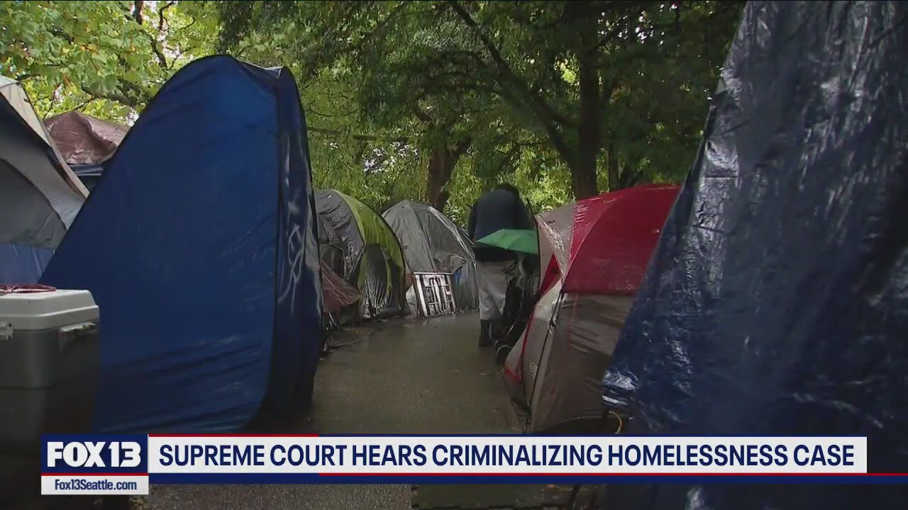 Unhoused people, advocates rally outside federal Seattle courthouse