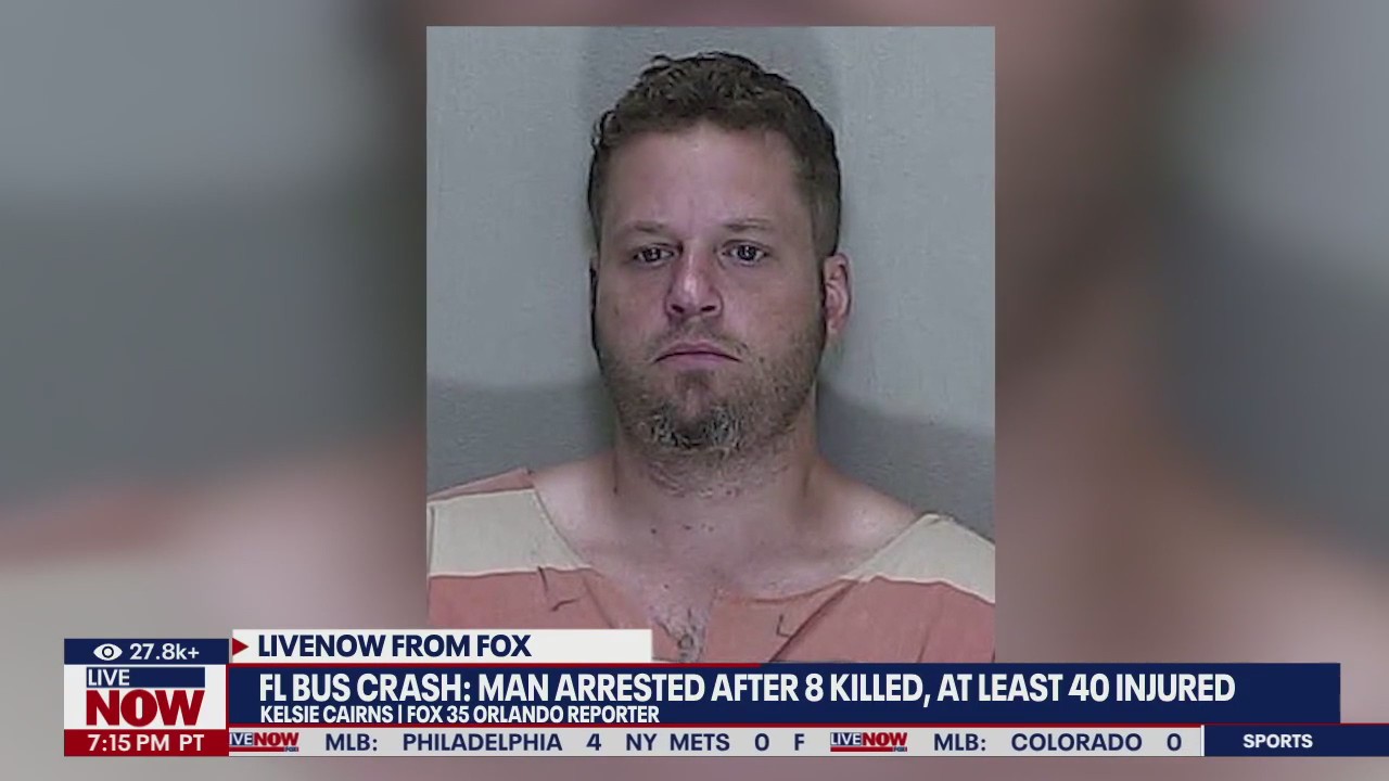Man arrested after 8 killed in Florida bus crash