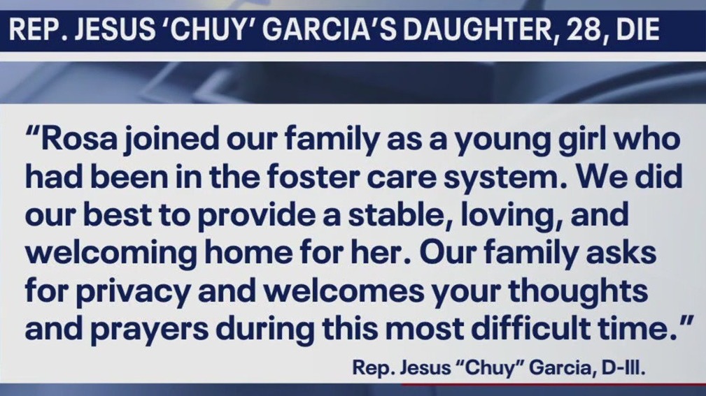 Daughter of Rep. Jesús Chuy García dies at 28: Completely heartbroken