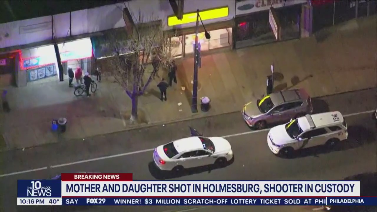 Mother and daughter shot inside Holmesburg pizza shop, suspect in custody, police say