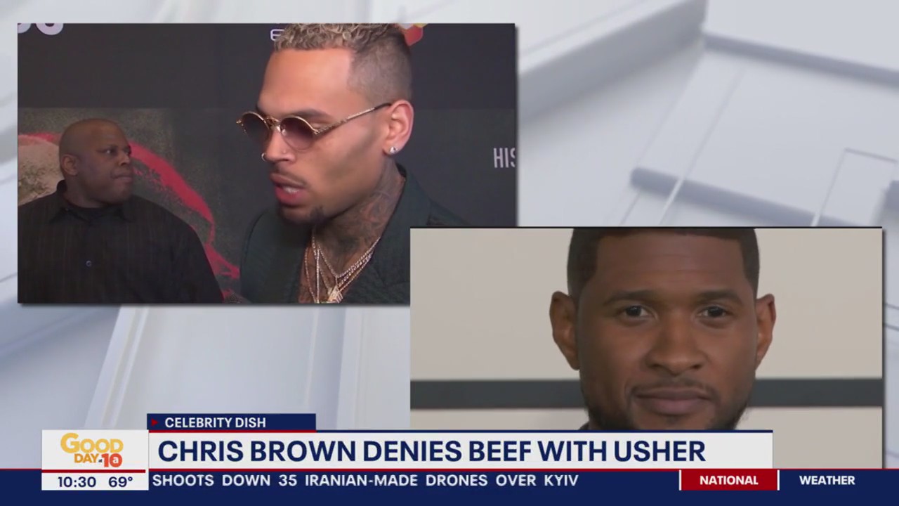 Chris Brown denies beef with Usher
