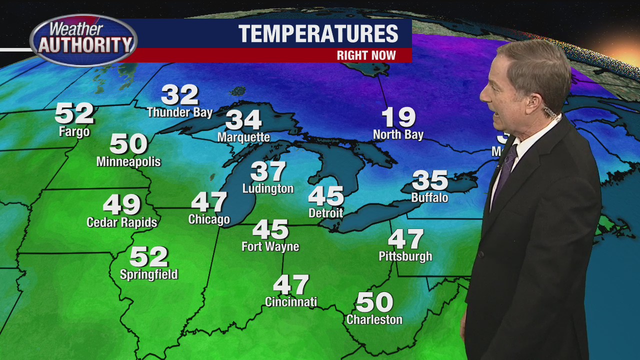 Metro Detroit Weather: Rain early in the week with a partially sunny Thanksgiving Day