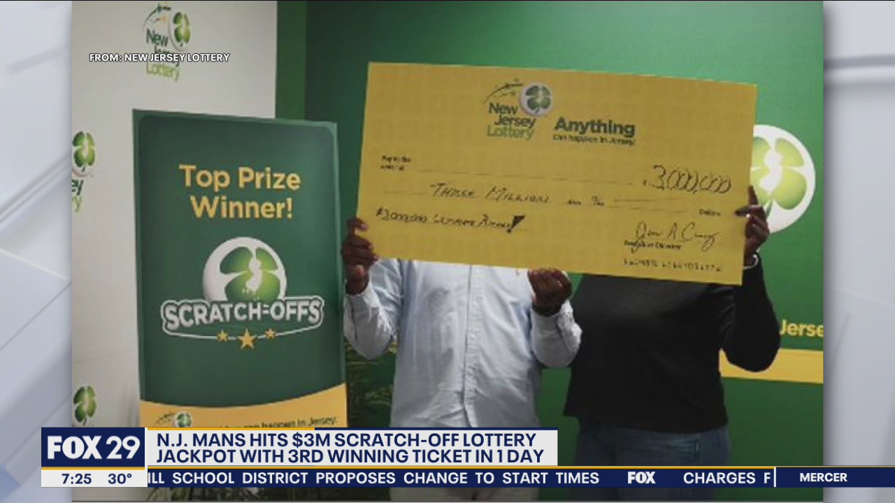 South Jersey man wins lottery three times in one day