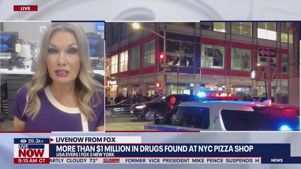 $1 million worth of drugs found at NYC pizza shop