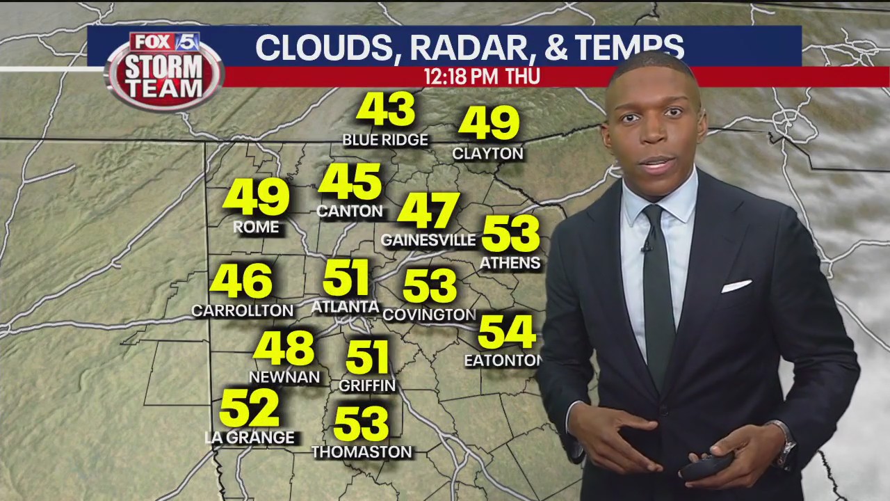 Thursday midday weather forecast