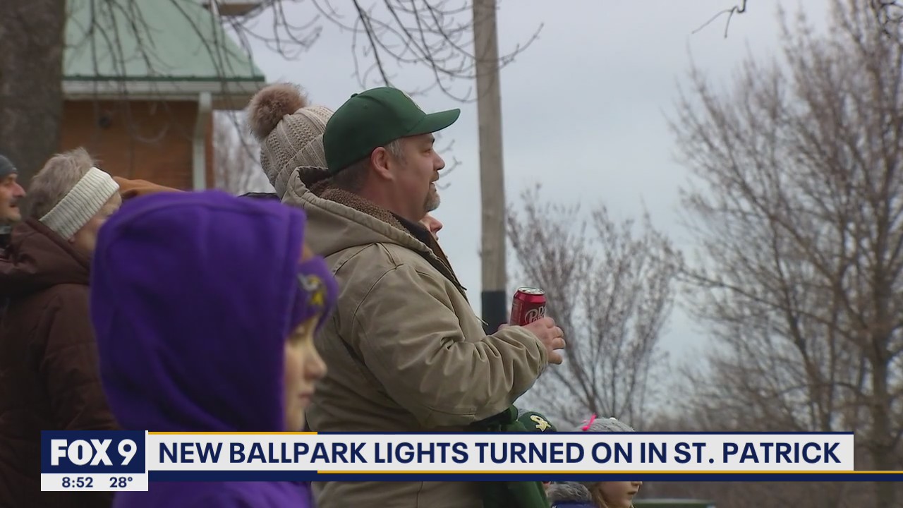 Small town in Minnesota finally gets lights for baseball field 'We thought it was kind of a pipe dream'