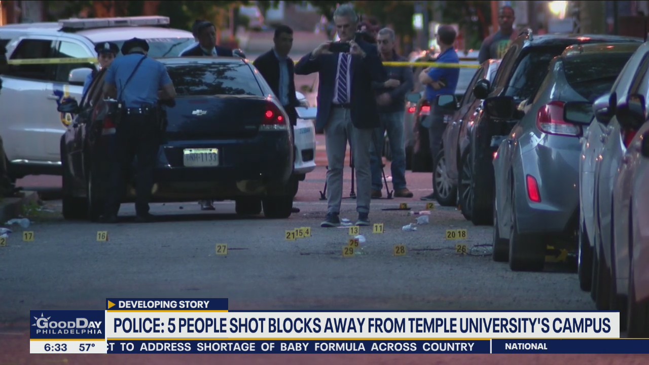 Violent night in Philadelphia sees 5 shot near Temple, 2 killed in slashings